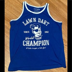 Humorous tank top ringer
